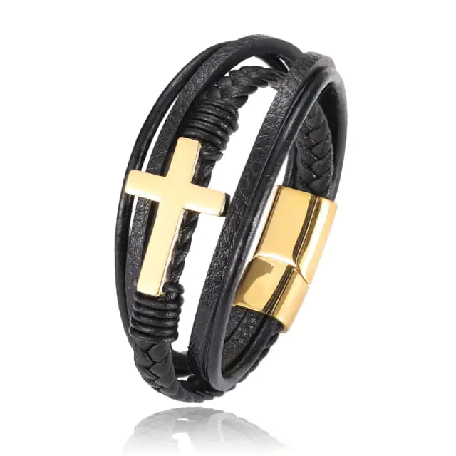 Modern Man Cross Charm Bracelet Vivareflex Online