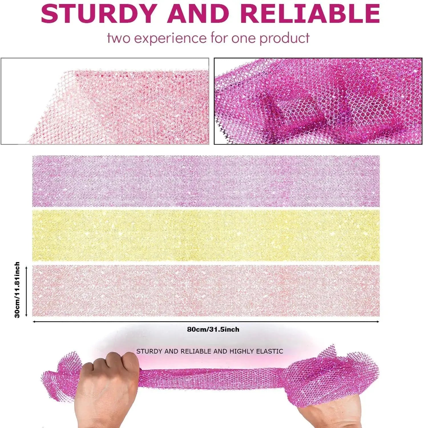 3 Piece Bright Style African Exfoliating Net Shower Set_Vivareflex_Online