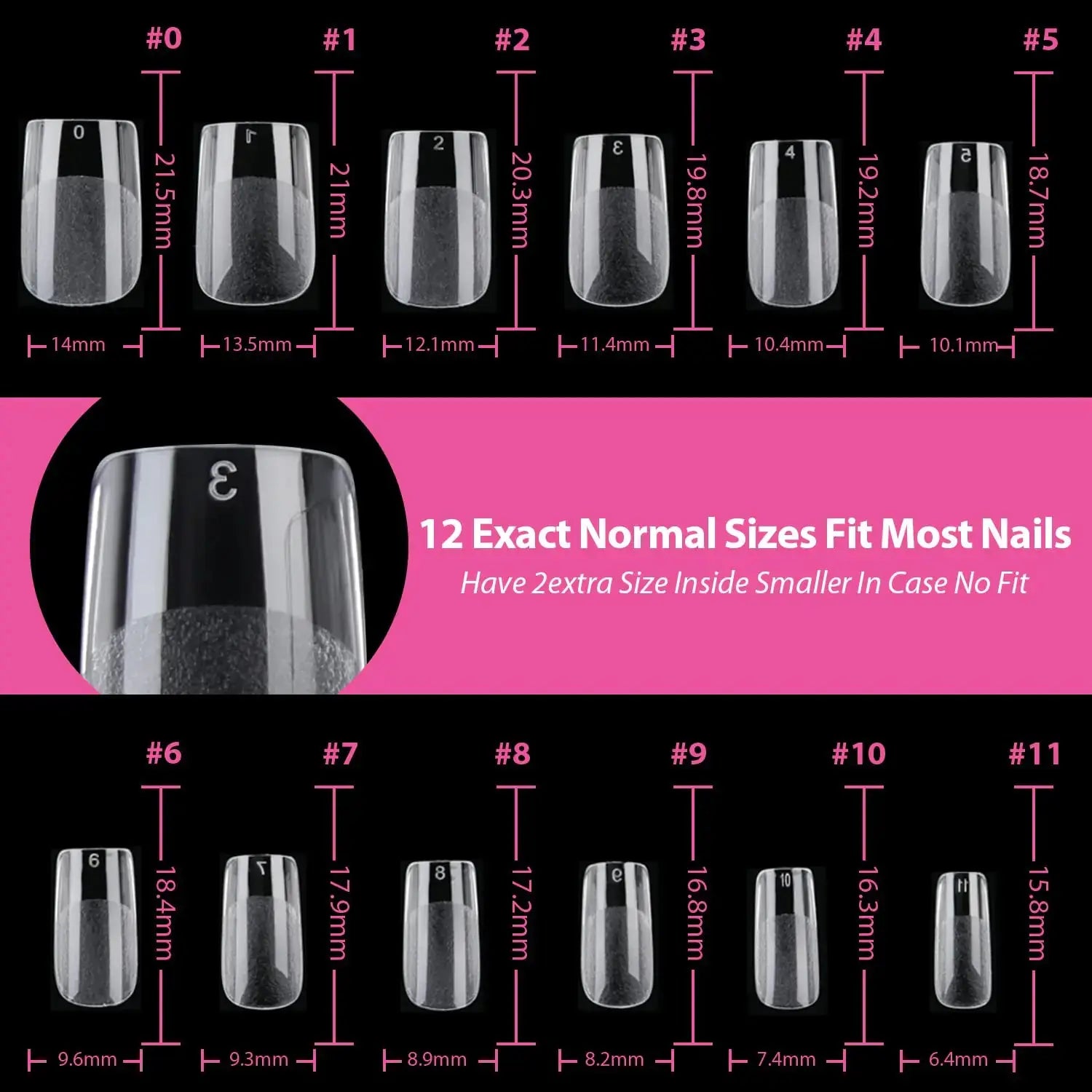 UNA GELLA Short Square Fake Nails - Vivareflex Online