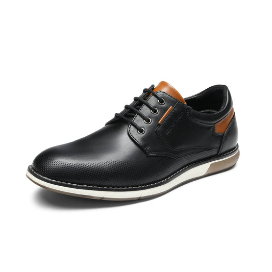 Chaussures Oxford décontractées pour hommes Bruno Marc Baskets Derby formelles d'affaires 10 larges noires