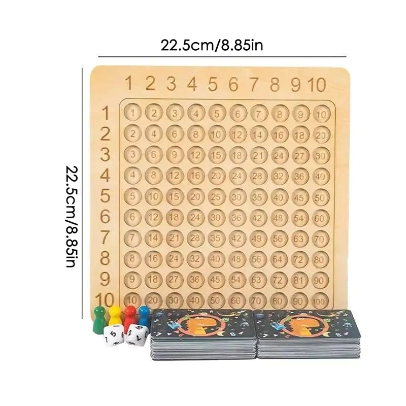 Tableau de mathématiques Montessori en bois