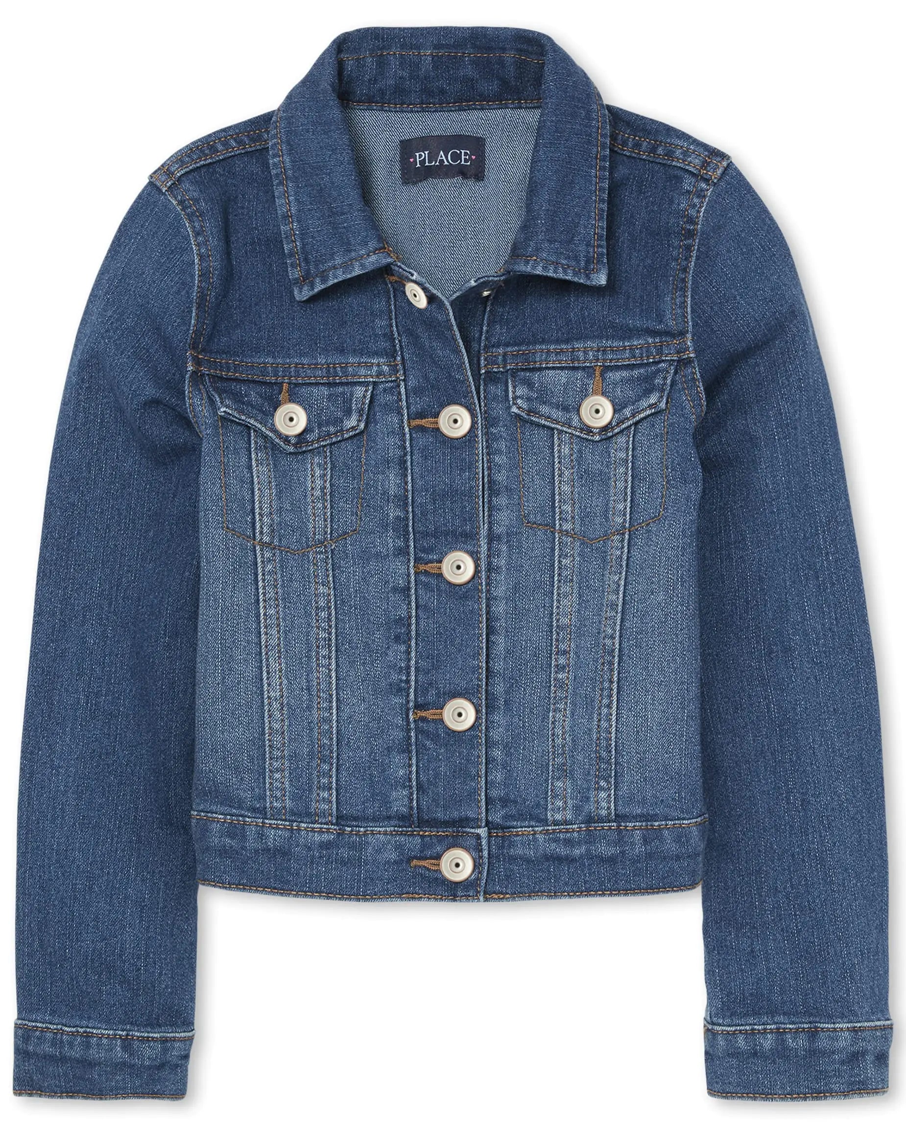 The Children's Place Girls Basic Denim Jacket XX-Large Azure Wash