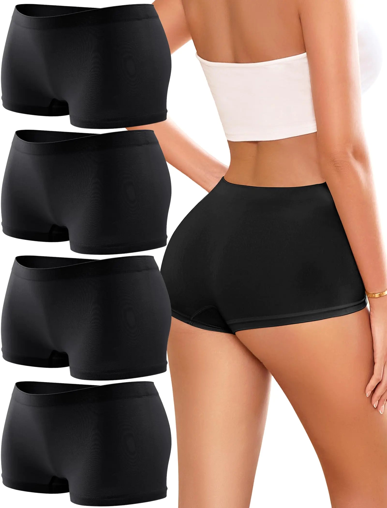 Womens Boyshorts Underwear Seamless Boxer Briefs Full Coverage Soft Stretch Boxer Shorts For Women - Vivareflex Online