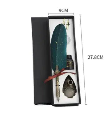 Upscale Calligraphy Feather Dip Pen Set - Vivareflex Online