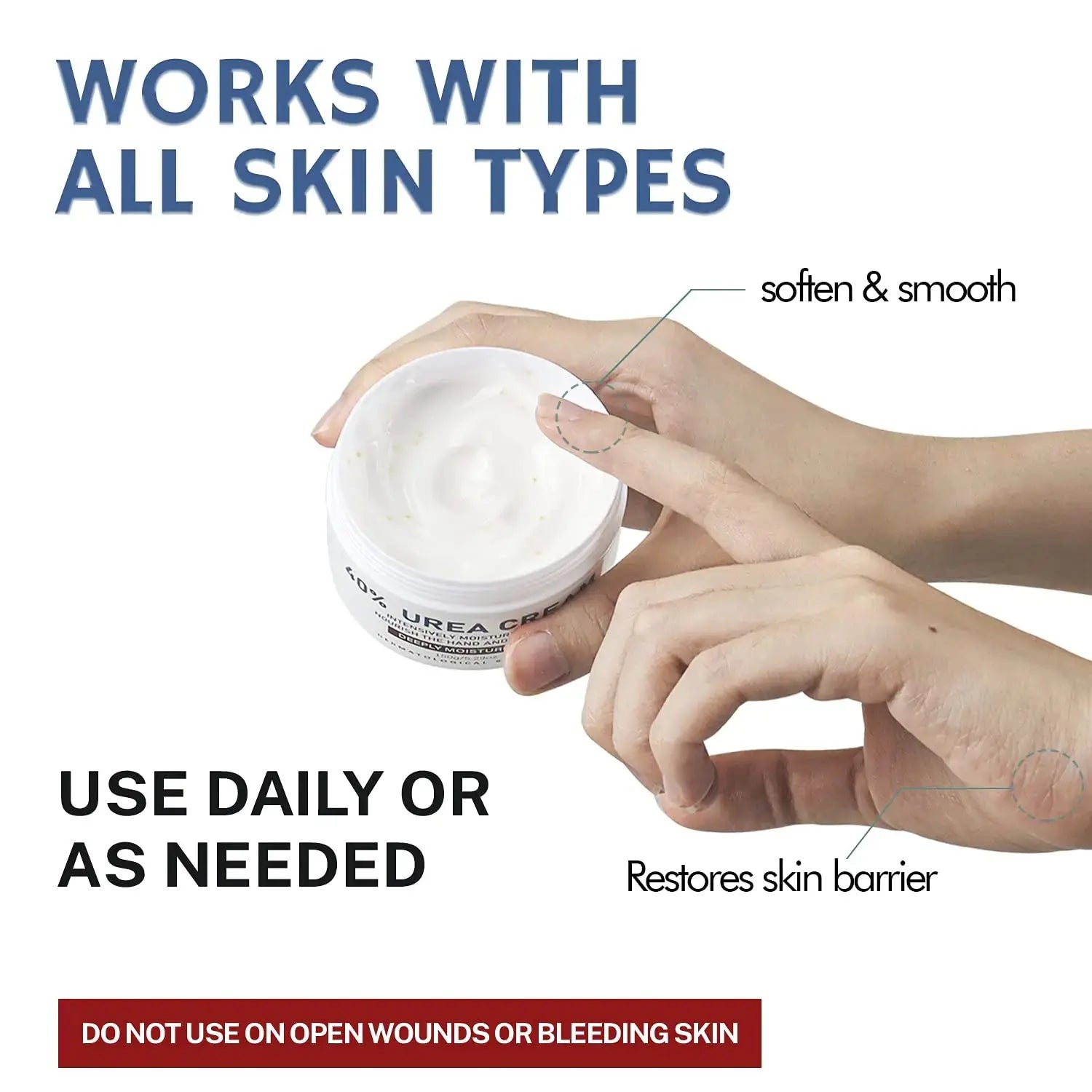 Urea Cream 40 Percent, Urea Foot & Hand Cream for Dry Cracked, 40 per Urea Lotion for Feet Maximum Strength (4 Packs) 5.29 Ounce (Pack of 4) - Vivareflex Online