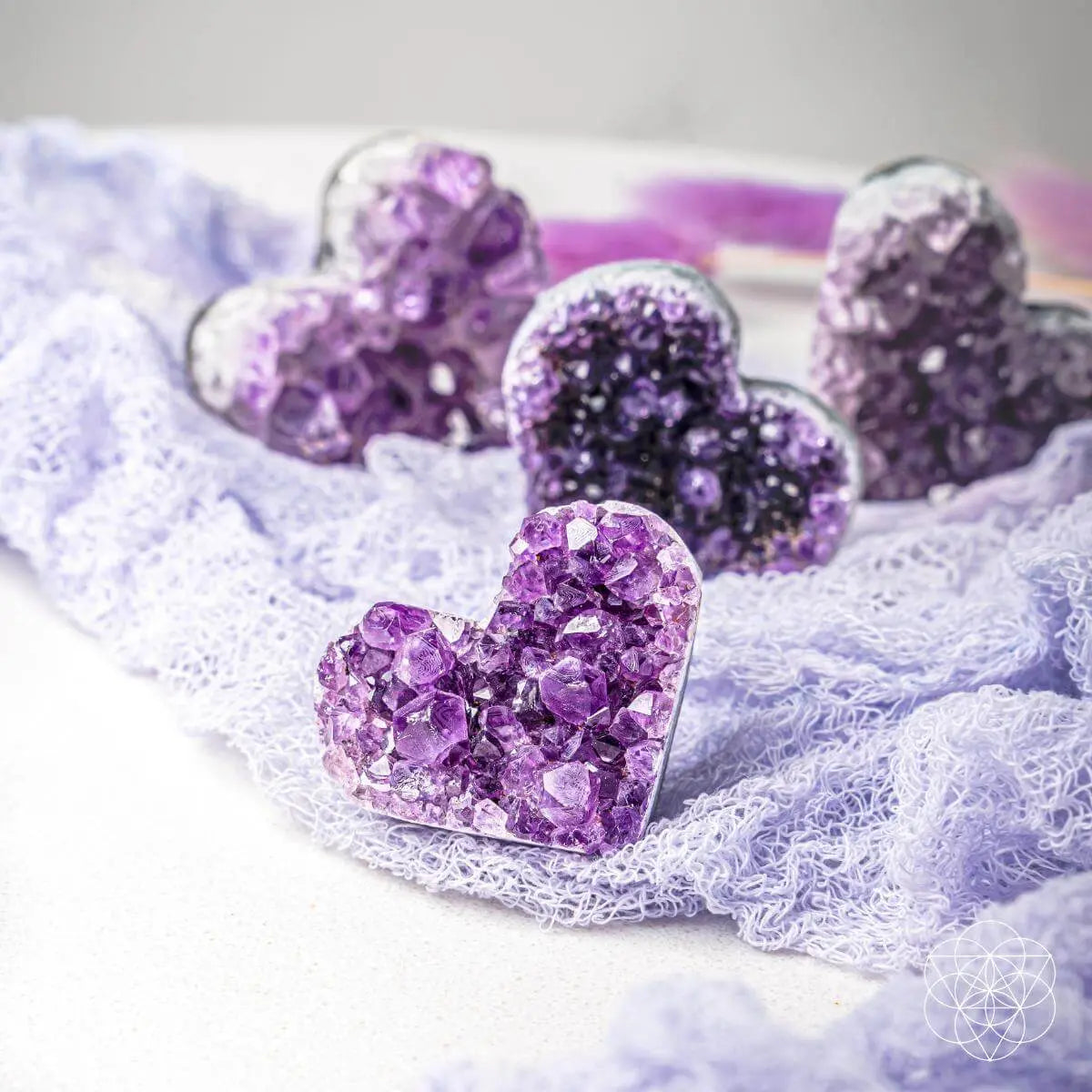 Uruguayan Amethyst Love Heart Cluster - AAA Premium Quality Conscious Items