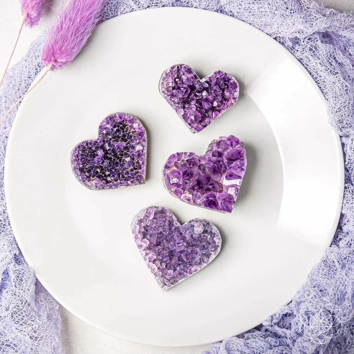 Uruguayan Amethyst Love Heart Cluster - AAA Premium Quality Conscious Items