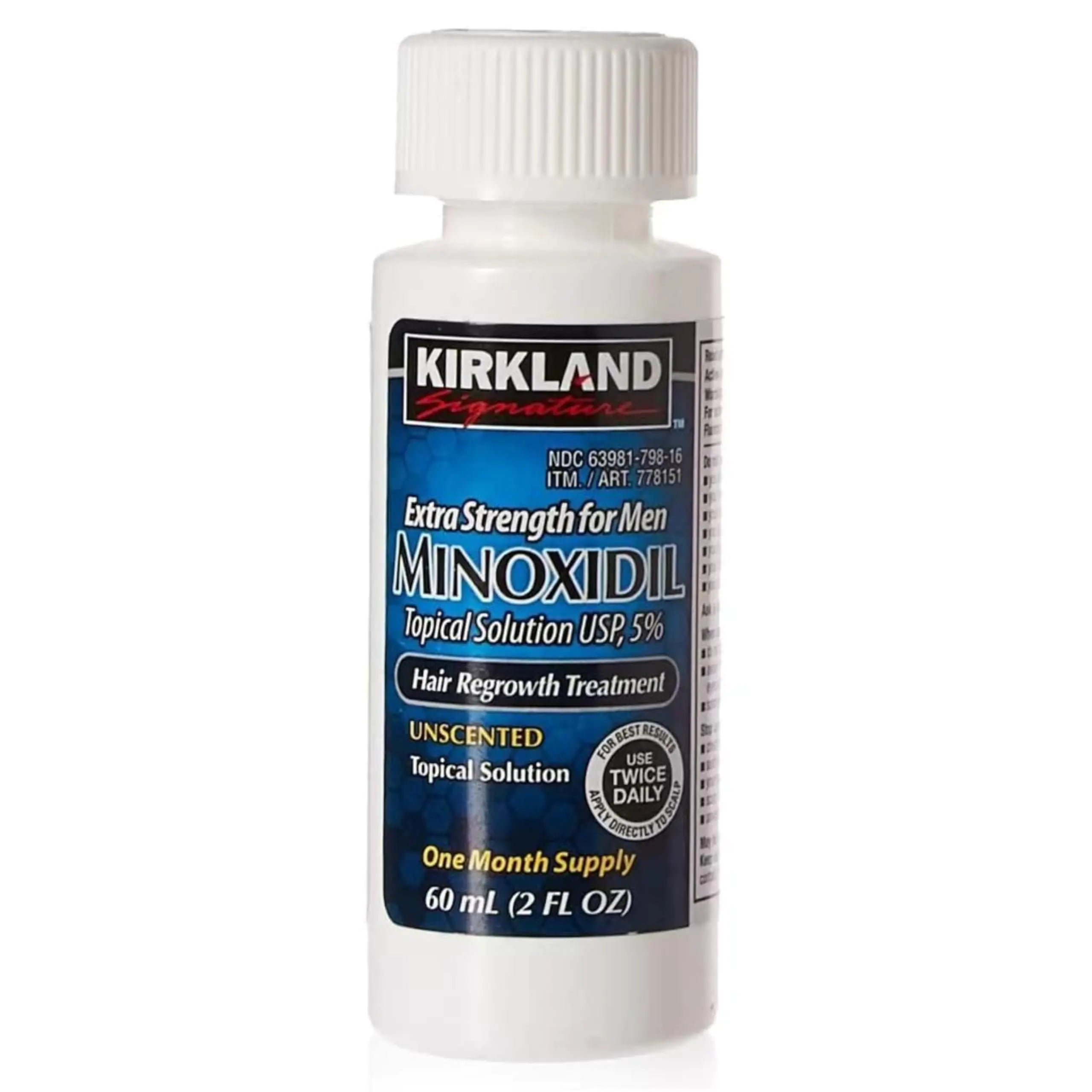 Kirkland Signature Minoxidil for Men 5% Extra Strength Hair Regrowth for Men vqzjBI, 1 Month Supply 2 Fl Oz (Pack of 1)