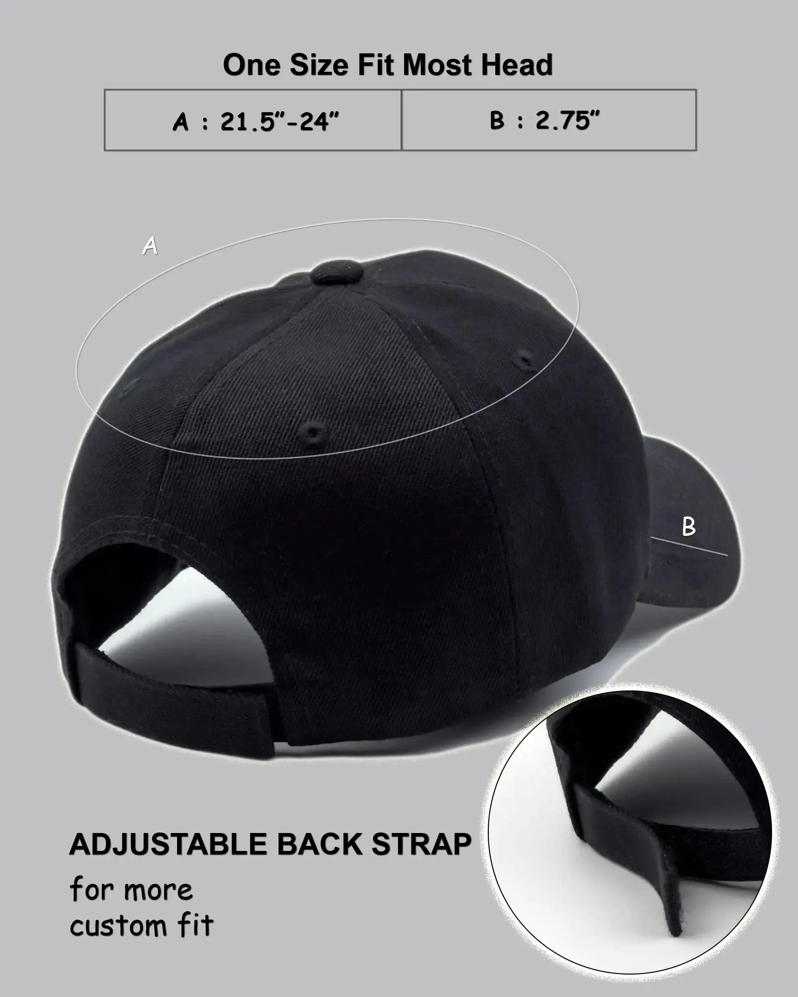Utmost Structured Baseball Cap with Adjustable Closure - Performance Hat for Outdoor Activities and Custom Embroidery 1pc Black - Vivareflex Online
