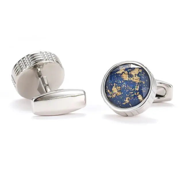 Gold Personalized Round Cufflinks For Men Vivareflex Online