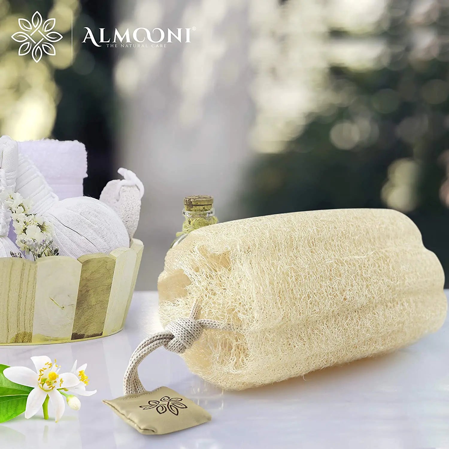 Almooni Egyptian Loofah Exfoliating Body Scrubber, Natural Real Egyptian Shower Loofah Sponge Body Scrubber for Women and Men, for Body and Face That Will Get You Clean - 2 Count (1 Pack) 2 Count (Pack of 1)