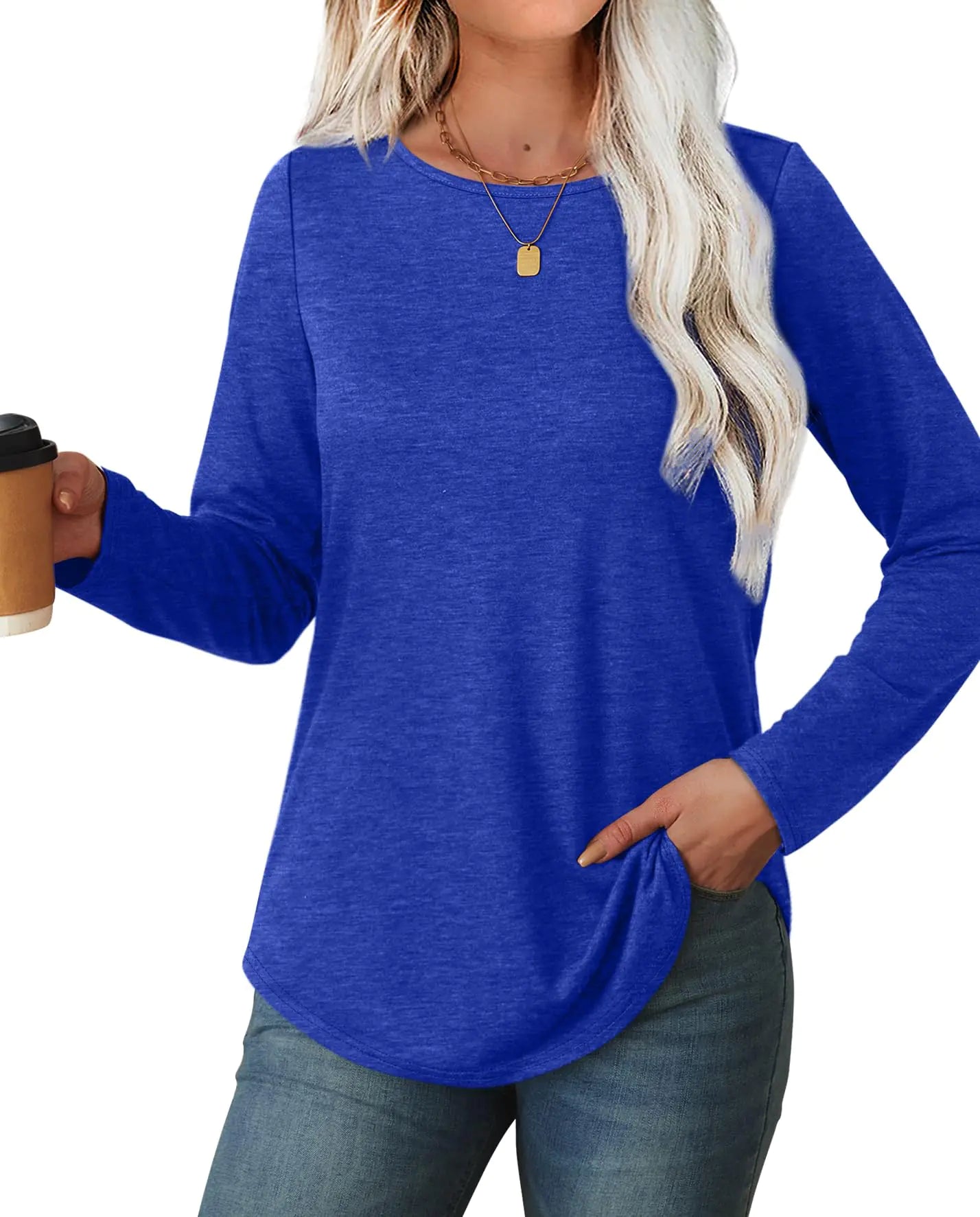 WIHOLL Womens Long Sleeve T Shirts 2024 Boat Neck Casual Basic Tshirt Fall Tops - Vivareflex Online