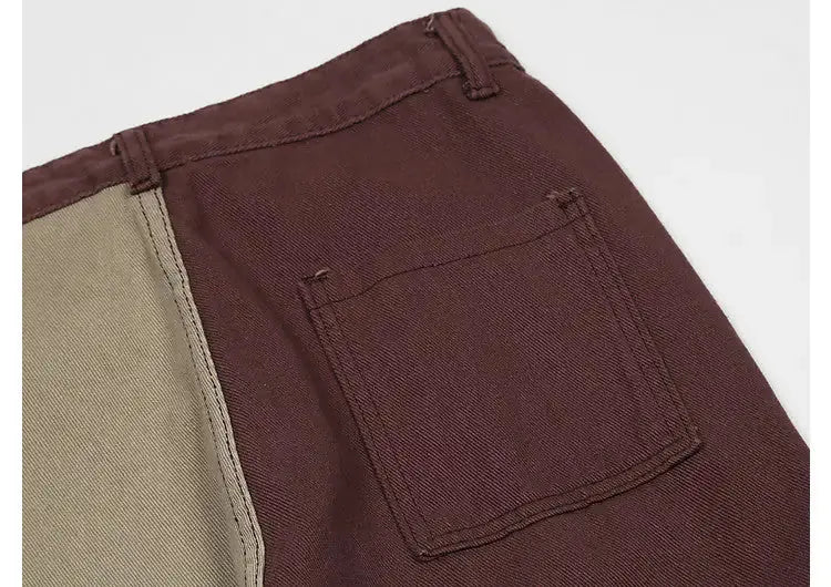 Vintage Colorblock Street Jeans for Men Vivareflex Online
