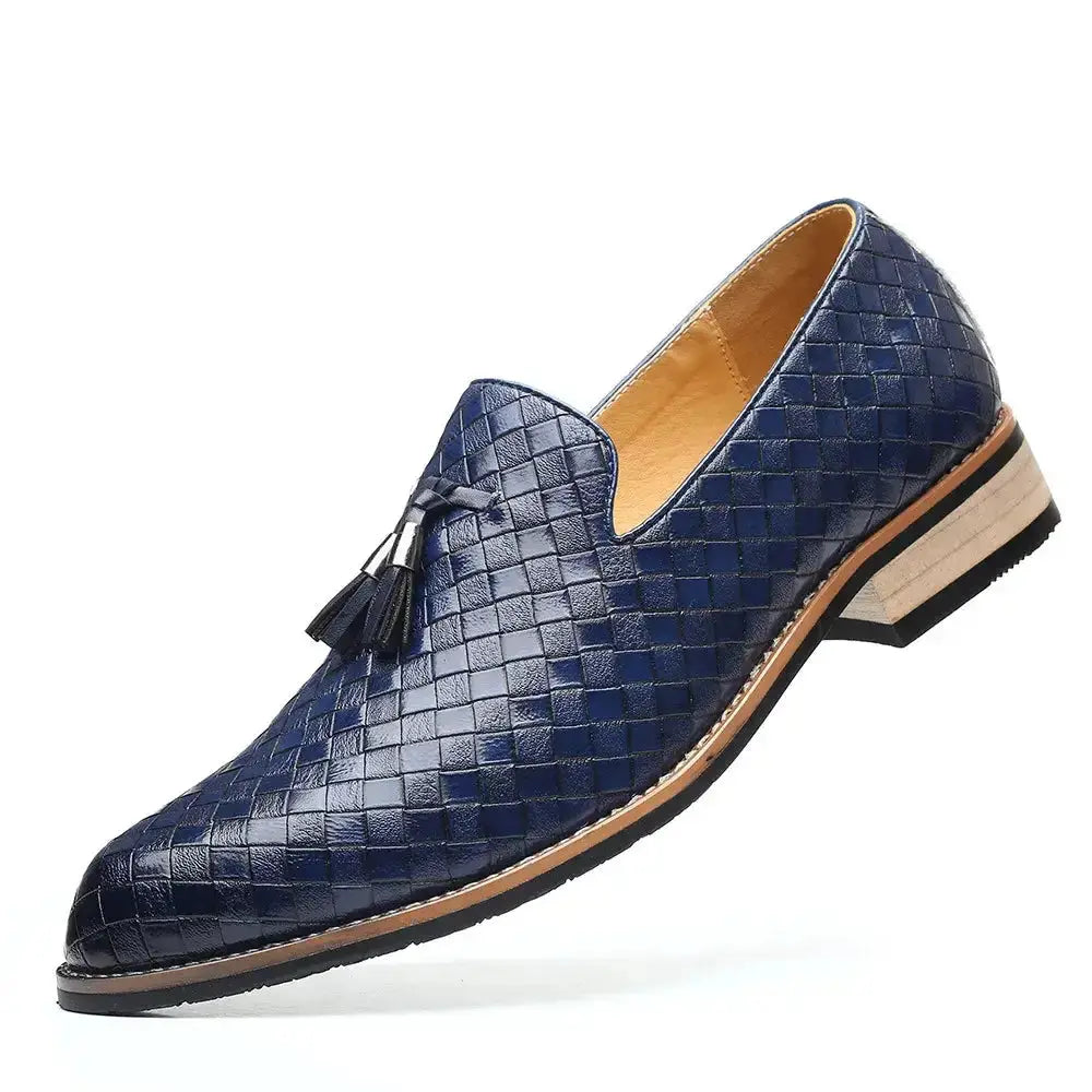 Vintage Patterned Vegan Leather Loafers for Men Vivareflex Online