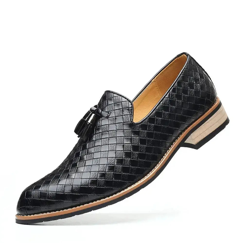 Vintage Patterned Vegan Leather Loafers for Men Vivareflex Online