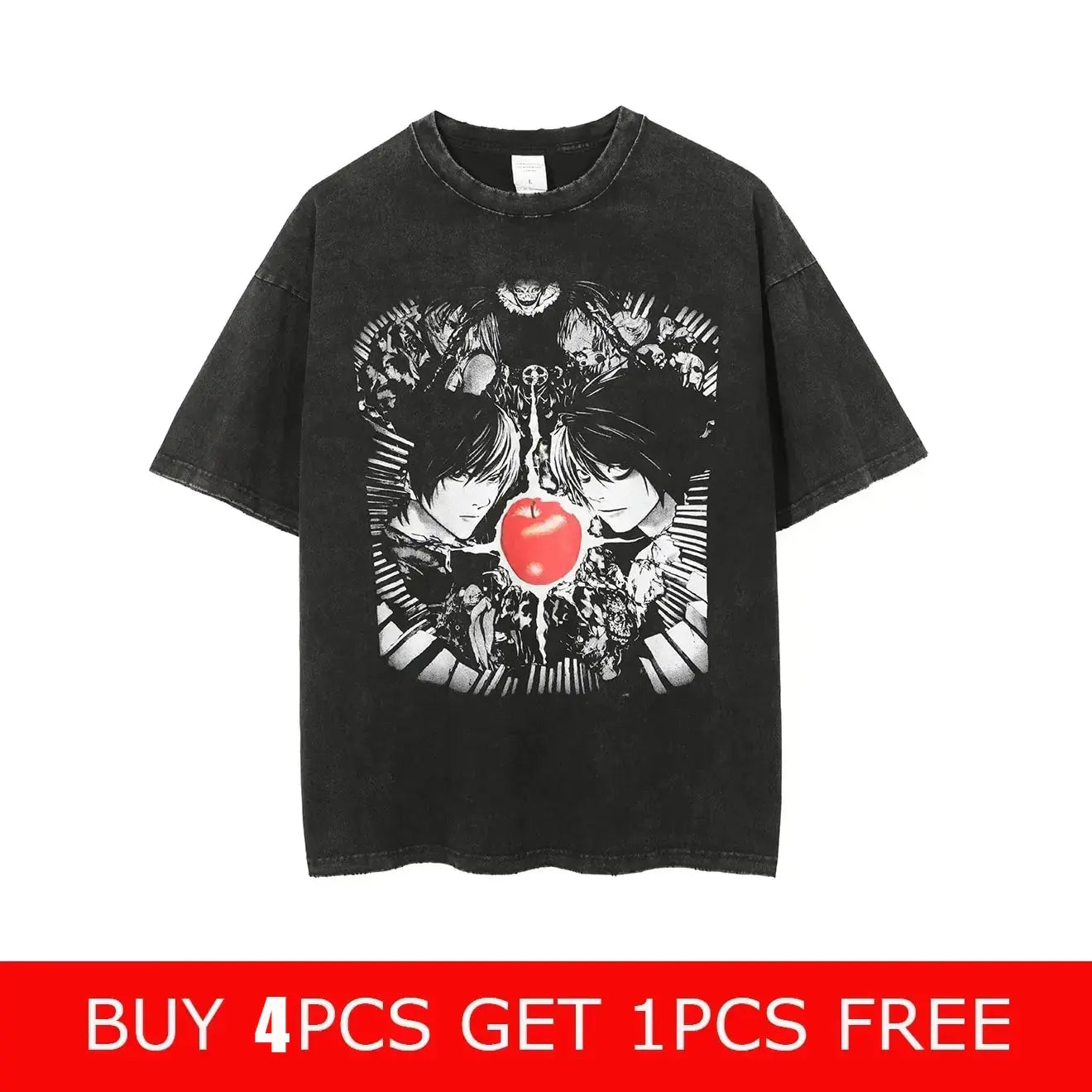 Vintage Washed Tshirts for Men Digital Printing Anime Graphic Vivareflex Online