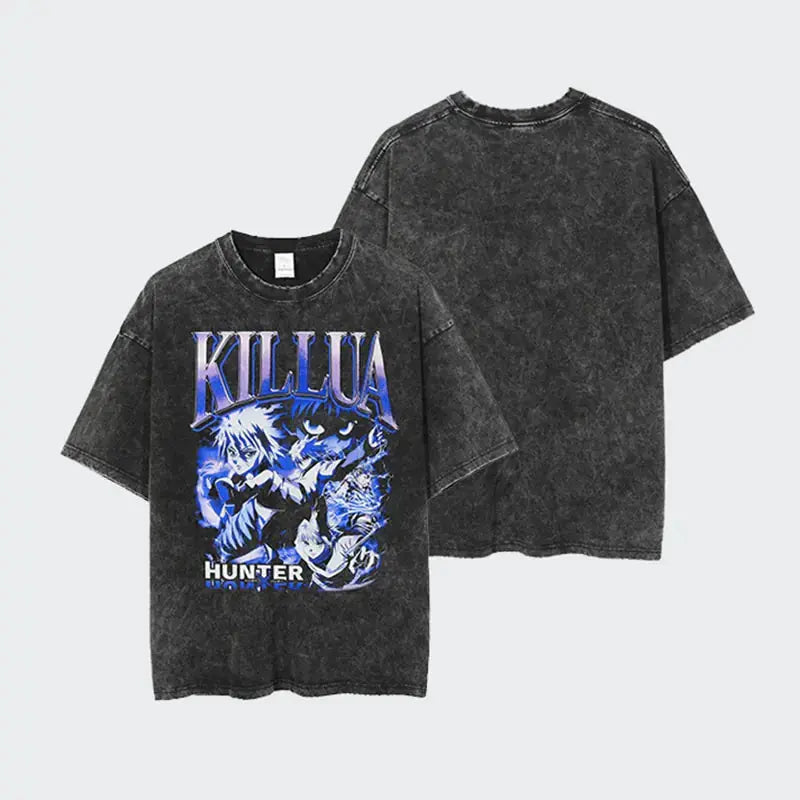 Vintage Washed Tshirts for Men Digital Printing Anime Graphic Vivareflex Online