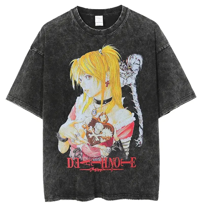 Vintage Washed Tshirts for Men Digital Printing Anime Graphic Vivareflex Online