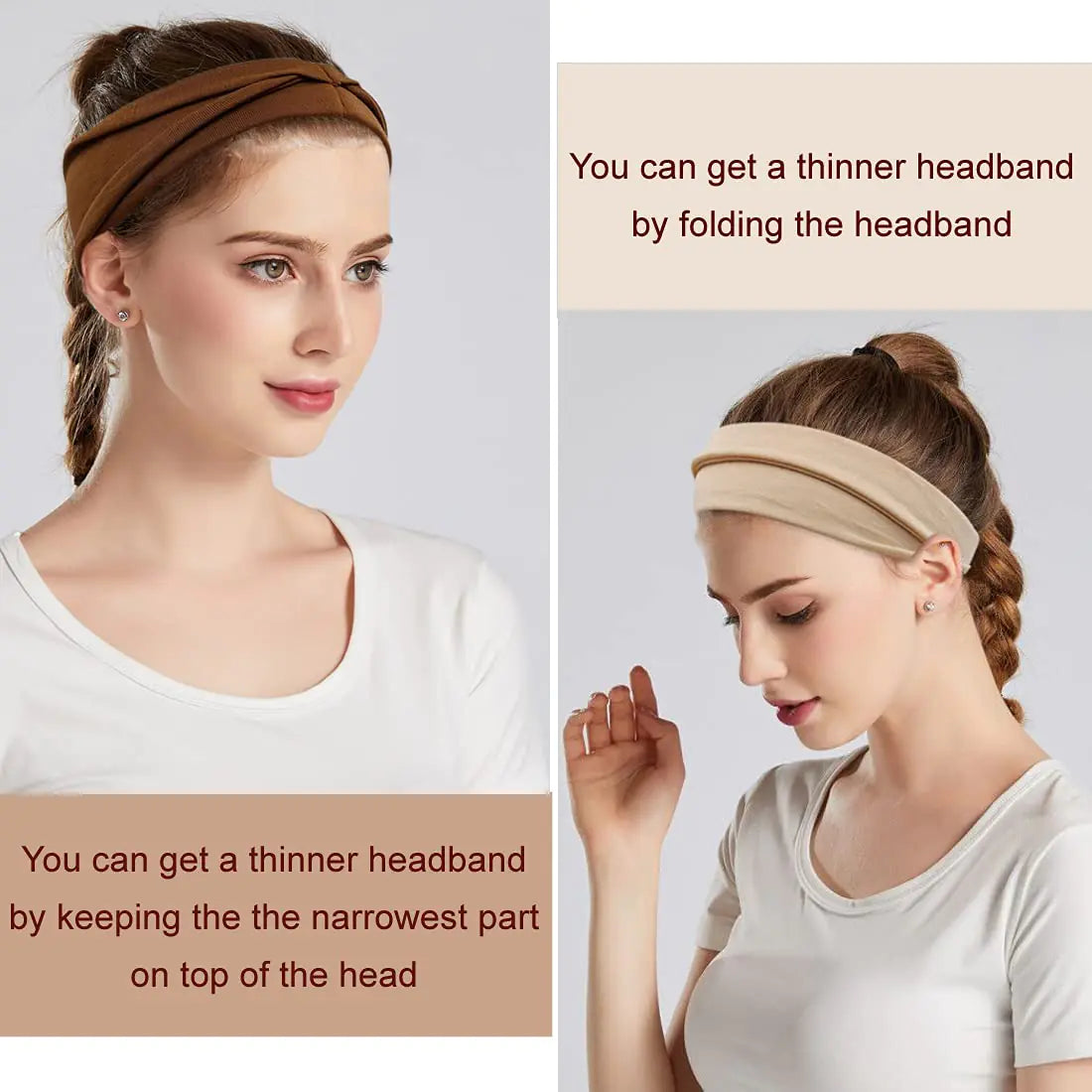 Diademas de moda para mujer, diadema ancha, bandas para la cabeza para hacer ejercicio en yoga, accesorios para el cabello, paquete de 6 bandas lisas 