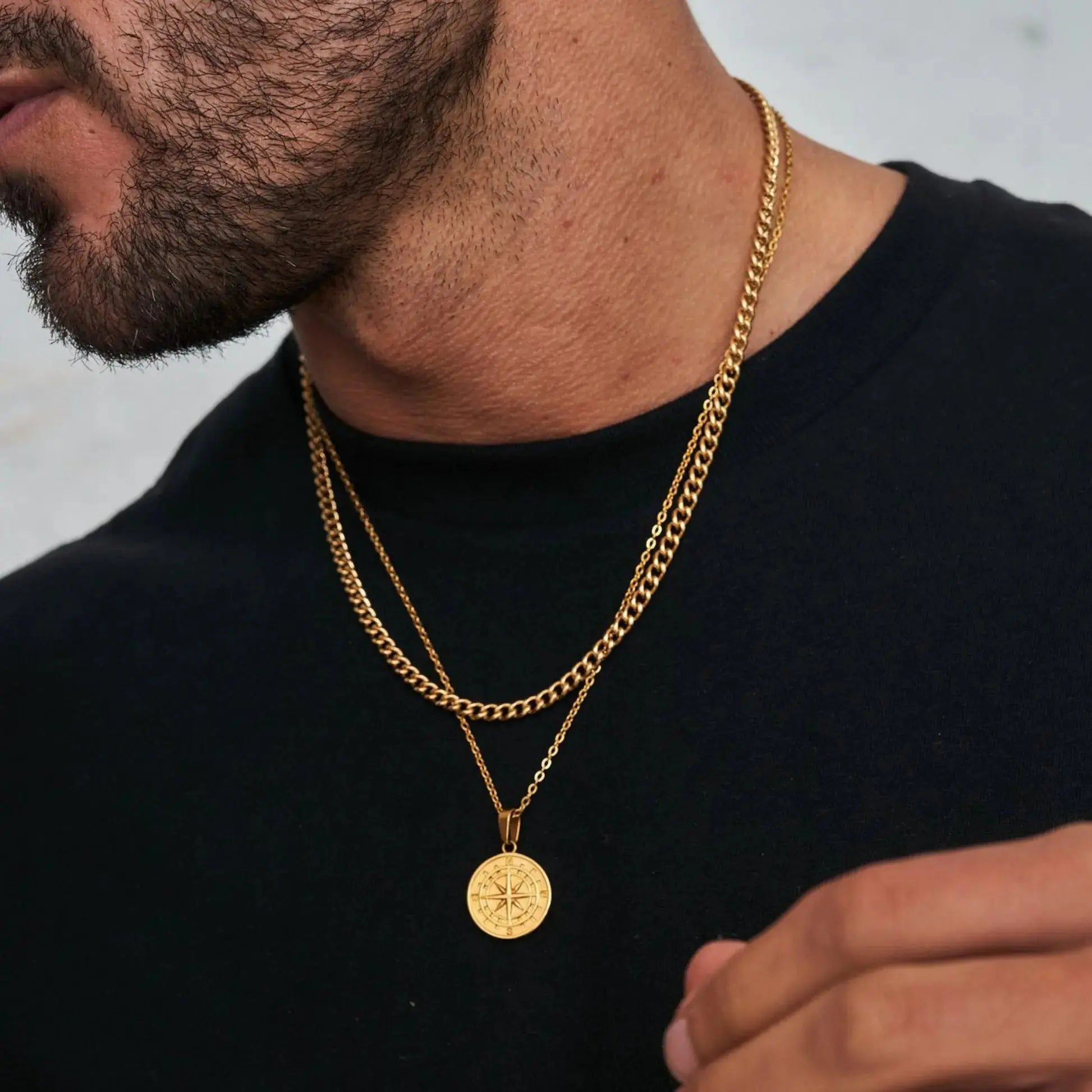 Vnox Layered Necklaces For Men Vivareflex Online