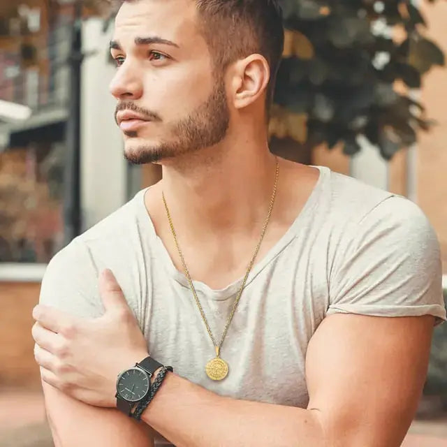 Vnox Layered Necklaces For Men Vivareflex Online