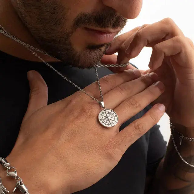 Vnox Layered Necklaces For Men Vivareflex Online