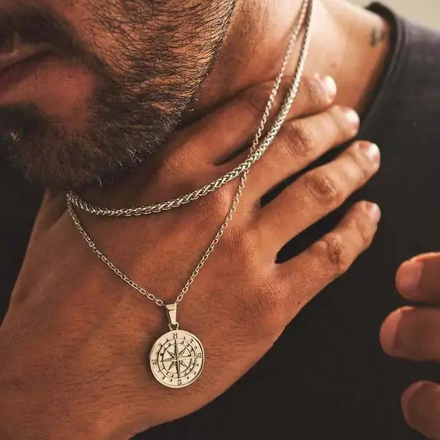 Vnox Layered Necklaces For Men Vivareflex Online
