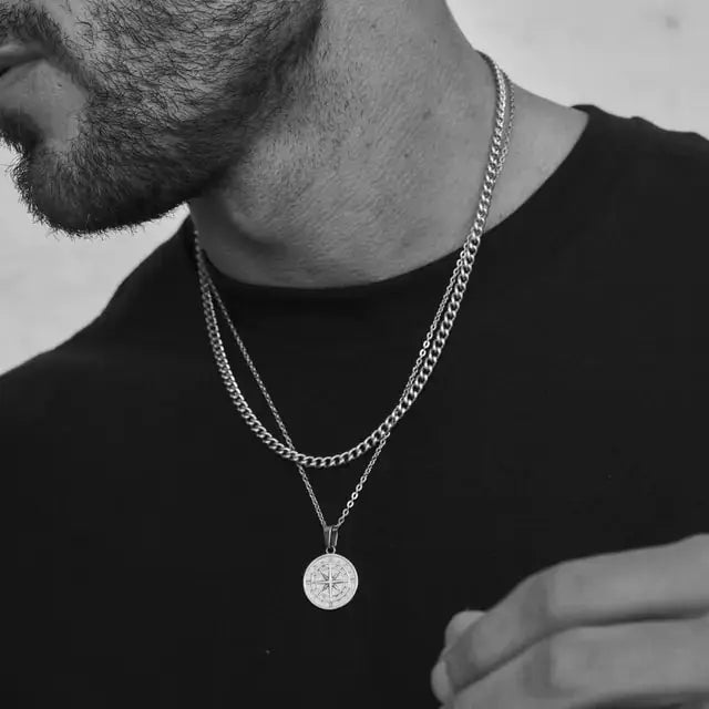 Vnox Layered Necklaces For Men Vivareflex Online