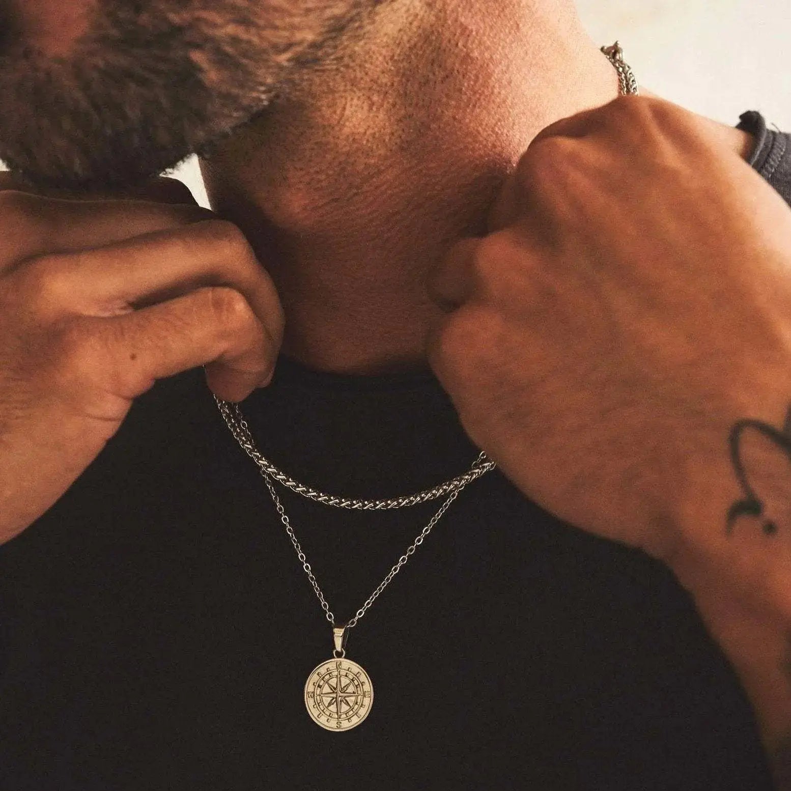 Vnox Layered Necklaces For Men Vivareflex Online