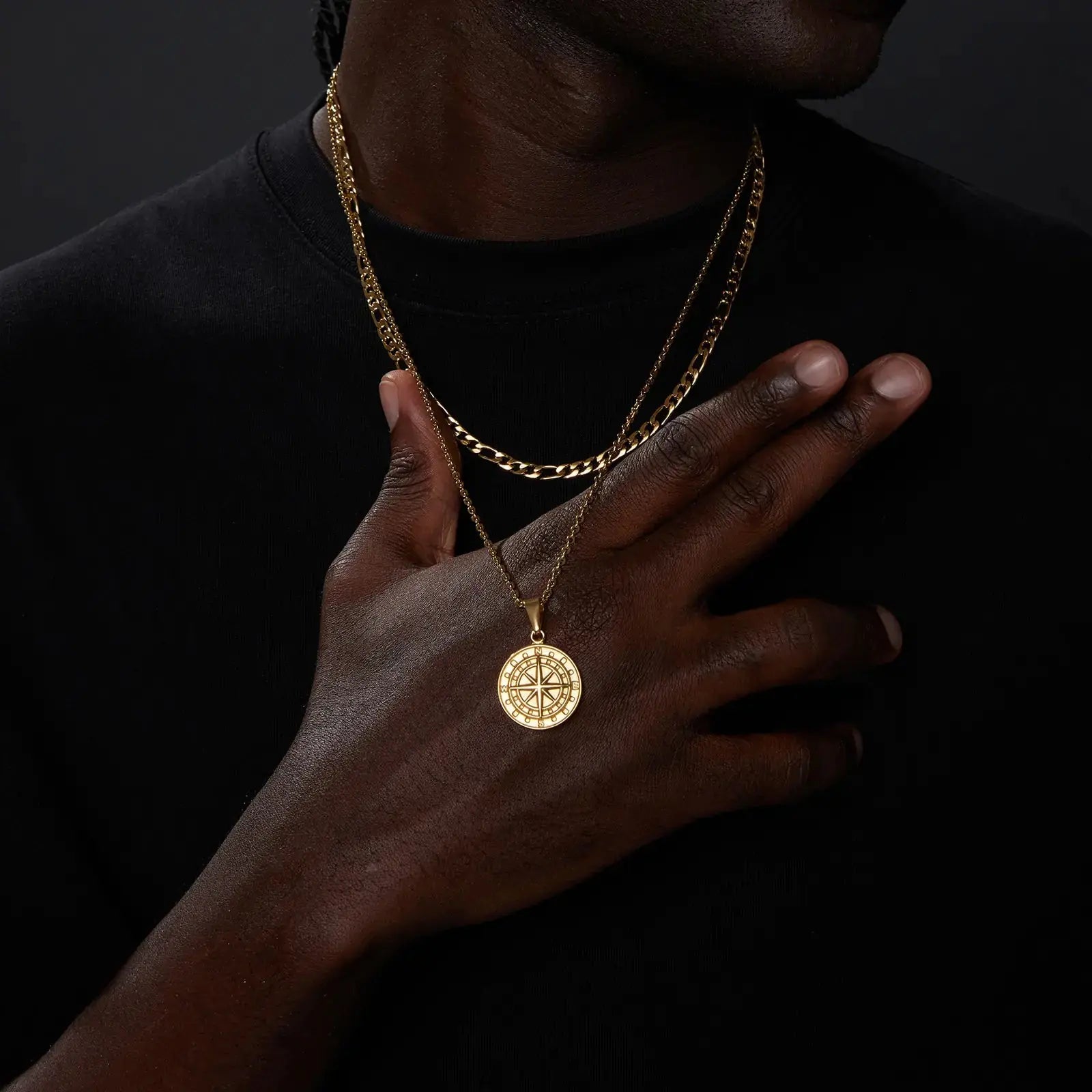 Vnox Layered Necklaces For Men Vivareflex Online