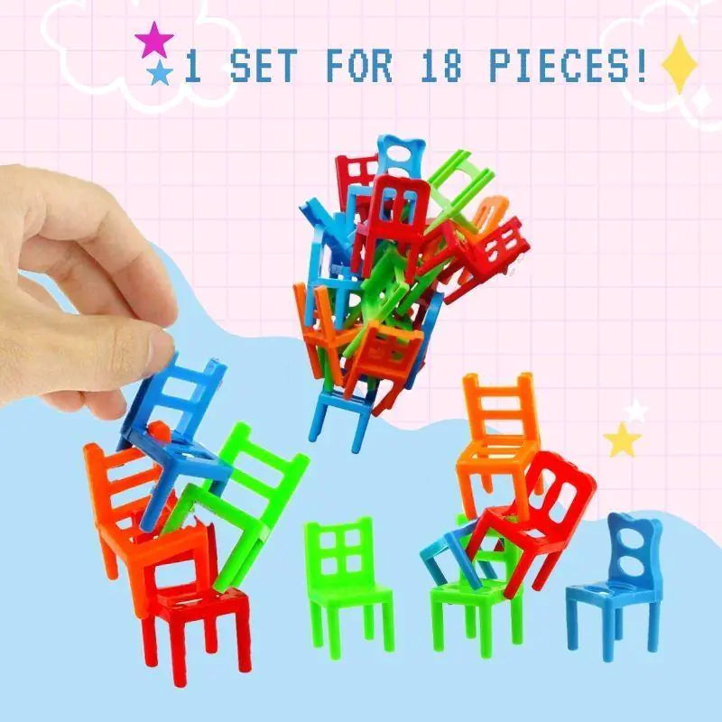 Chairs Stacking Puzzle Game (Set of 18) - Vivareflex Online