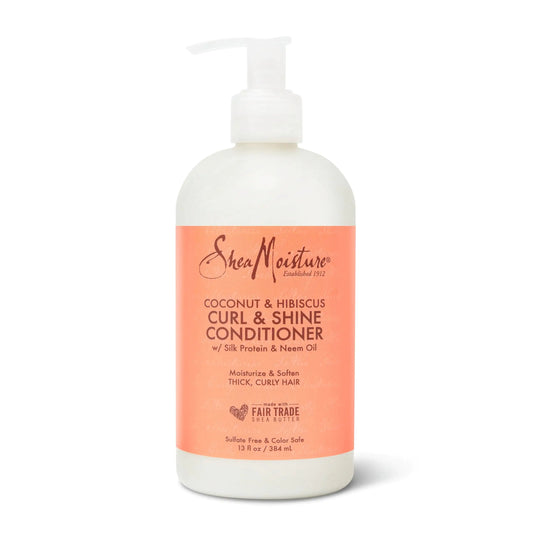 SheaMoisture Curl & Shine Conditioner - Coconut & Hibiscus for Thick, Curly Hair (13 oz) - Vivareflex Online