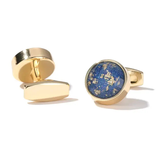 Gold Personalized Round Cufflinks For Men Vivareflex Online