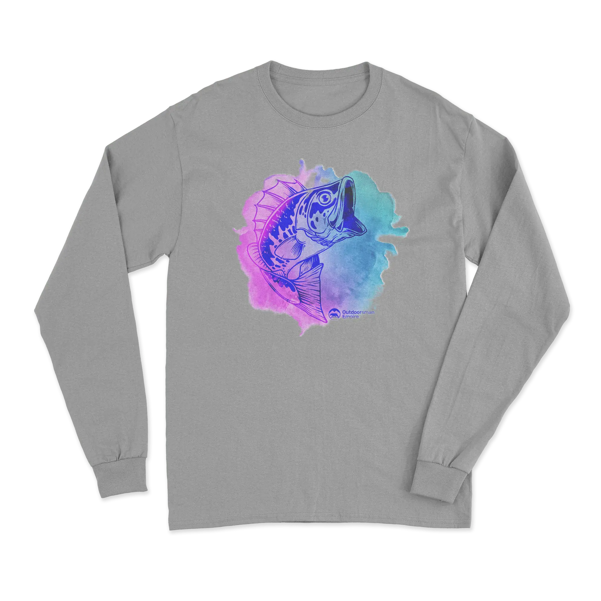Watercolor Fishing Men Long Sleeve Shirt Vivareflex Online