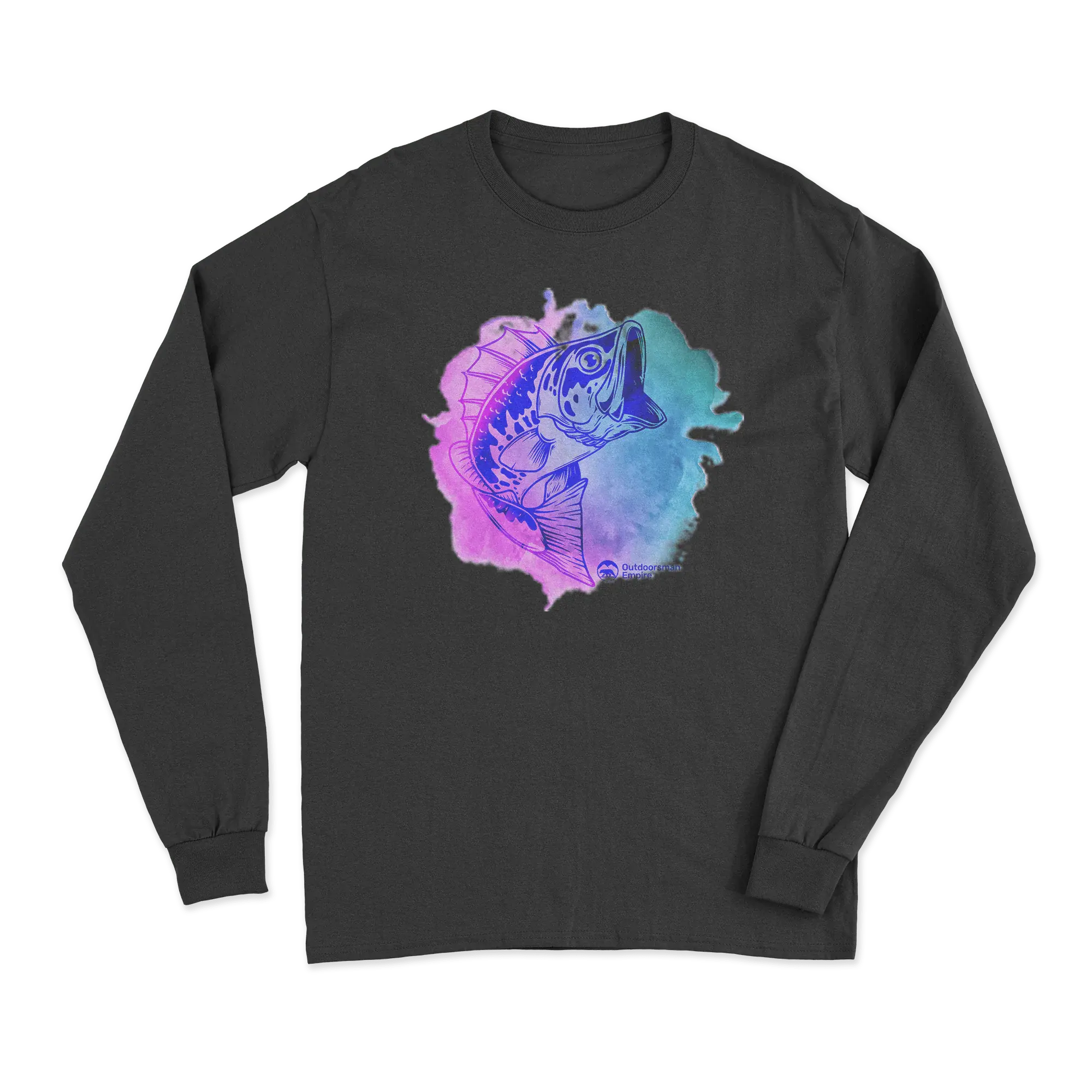 Watercolor Fishing Men Long Sleeve Shirt Vivareflex Online