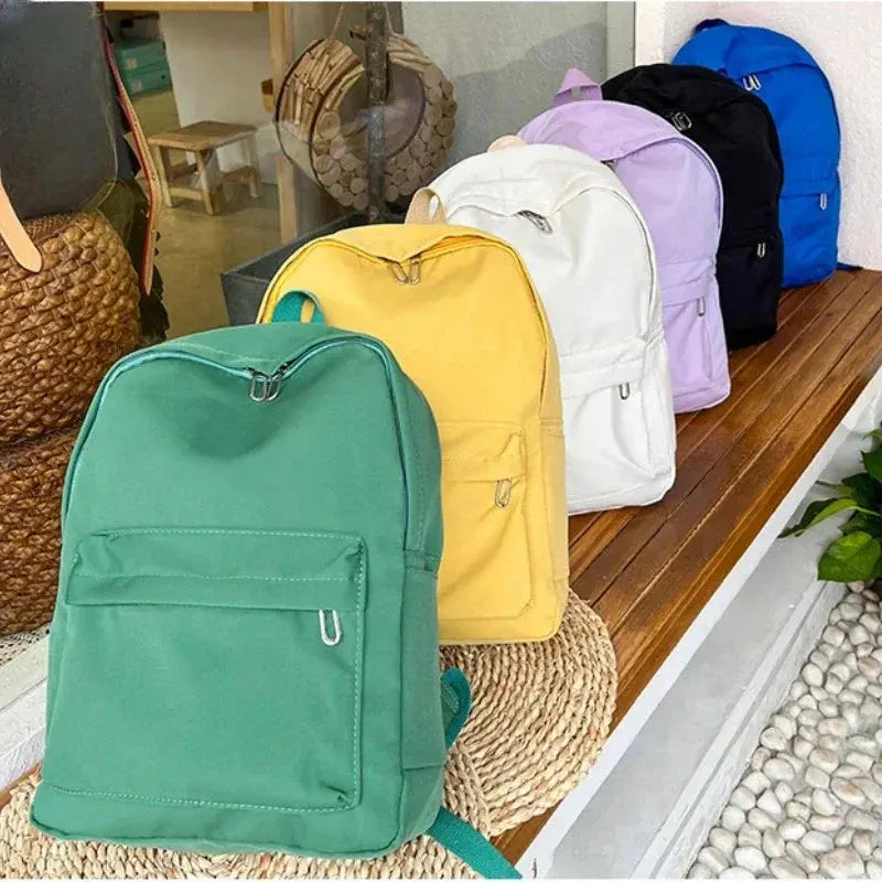 Waterproof Nylon School Backpack for Teenage Girls - Travel Bag, Solid Color Bookbag Ultimate Bag Store