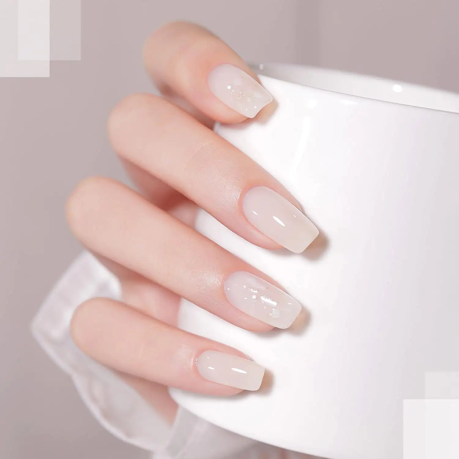 White Translucent Jelly Gel Nail_Vivareflex_Online