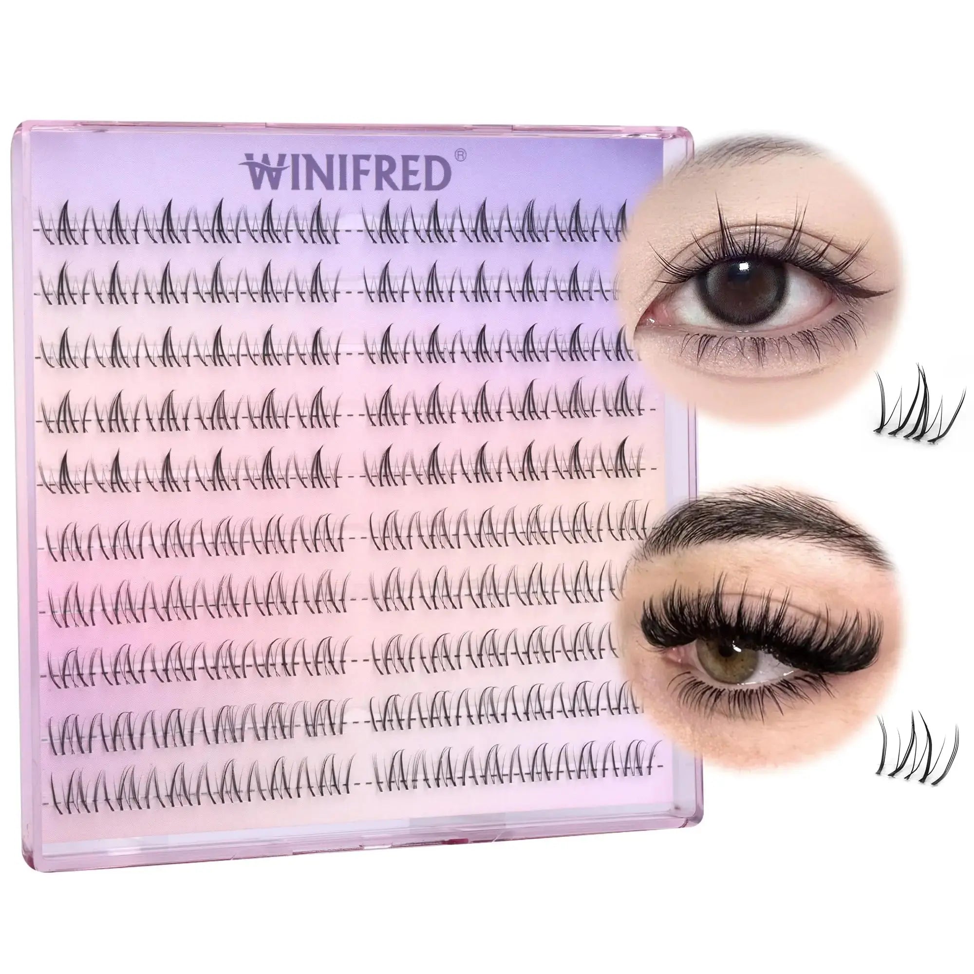 Winifred Bottom Lash Clusters – DIY Manga Wispy Lower Lashes with Clear Band - Vivareflex Online