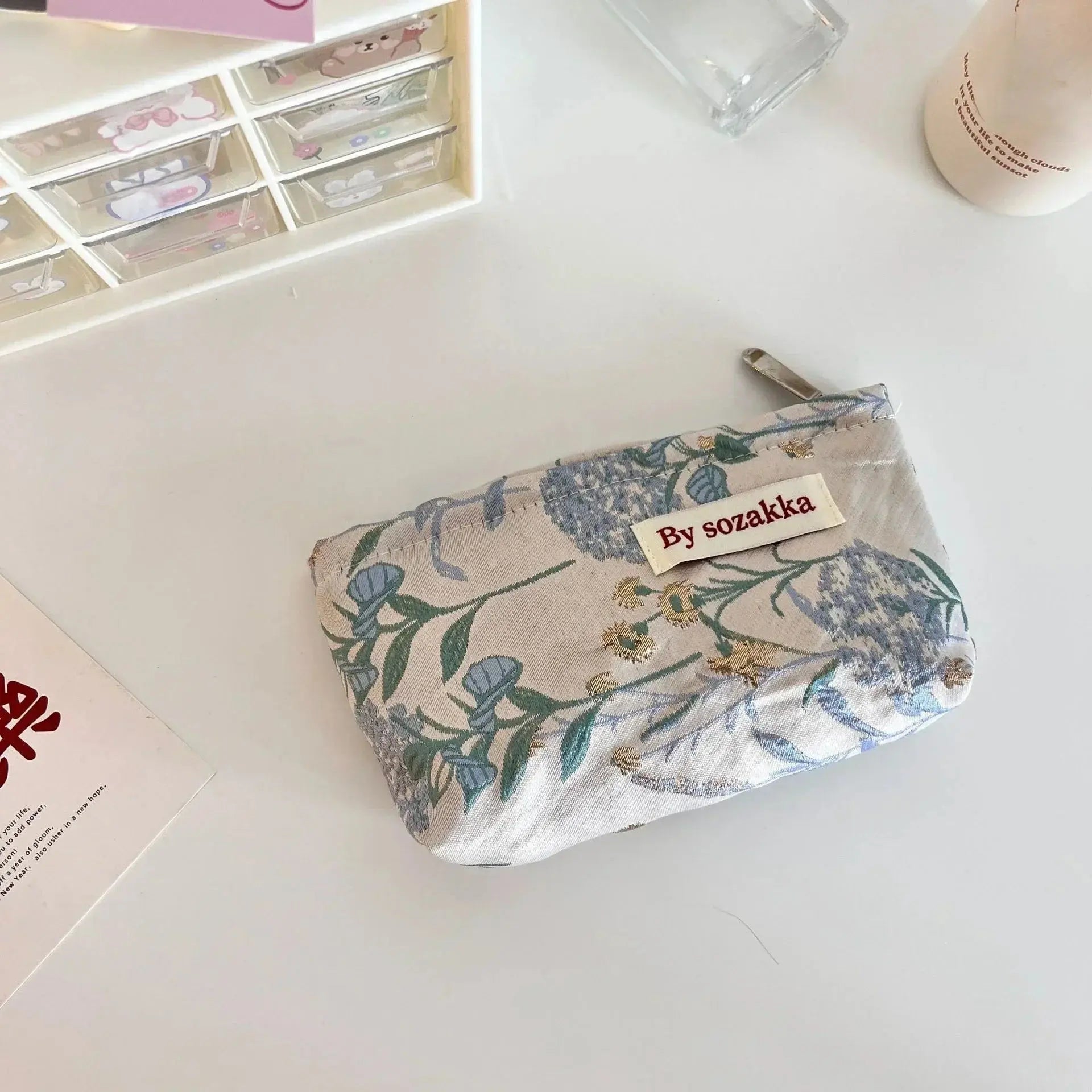 Women Floral Makeup Bags Korean Fashion Women Cosmetic Bag Make Up Organizer Pouch Pencil Case Makeup Brushes Storage Bag Ultimate Bag Store