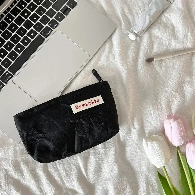 Women Floral Makeup Bags Korean Fashion Women Cosmetic Bag Make Up Organizer Pouch Pencil Case Makeup Brushes Storage Bag Ultimate Bag Store