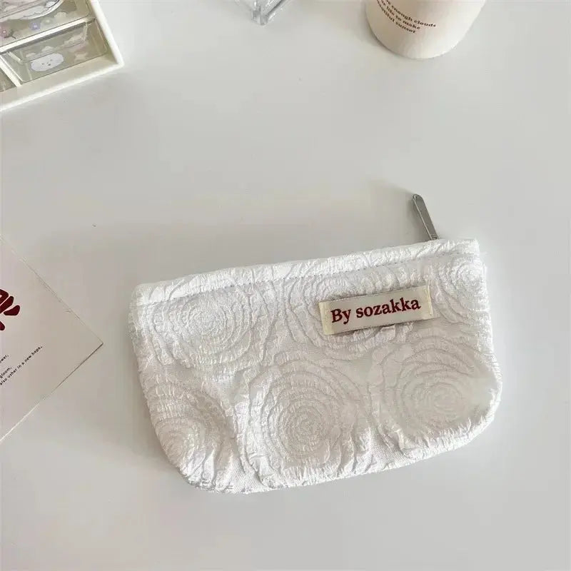 Women Floral Makeup Bags Korean Fashion Women Cosmetic Bag Make Up Organizer Pouch Pencil Case Makeup Brushes Storage Bag Ultimate Bag Store