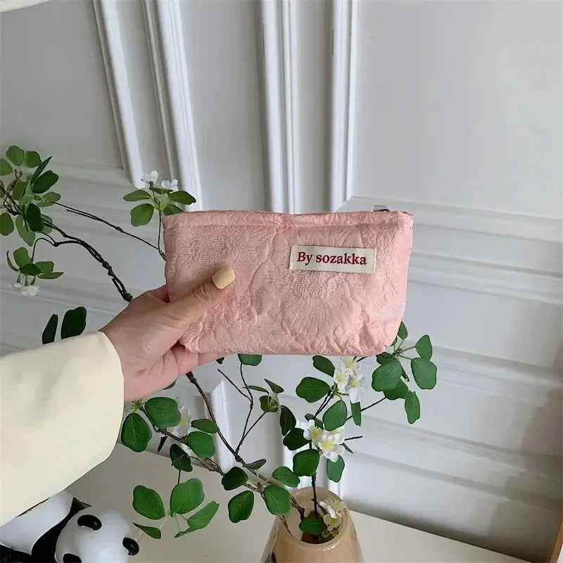 Women Floral Makeup Bags Korean Fashion Women Cosmetic Bag Make Up Organizer Pouch Pencil Case Makeup Brushes Storage Bag Ultimate Bag Store