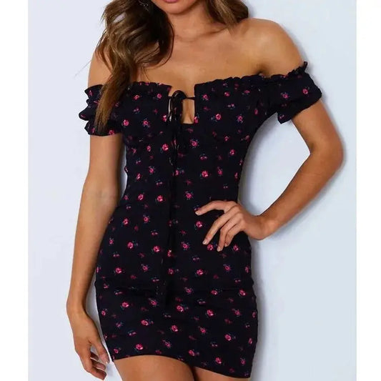 Women Floral Wrap Off Shoulder Dress Vivareflex Online