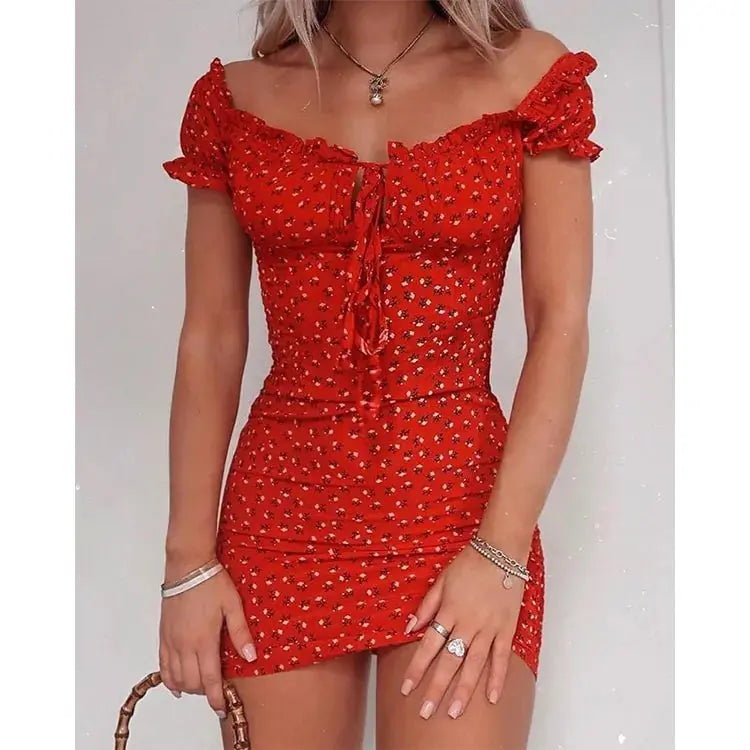 Women Floral Wrap Off Shoulder Dress Vivareflex Online