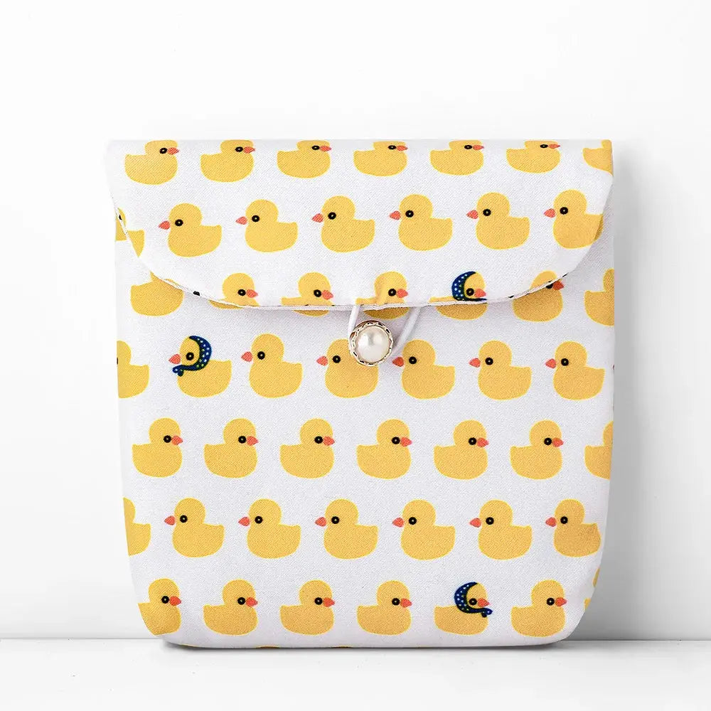 Women Girl Small Cosmetic Bag Cute Flower Print Makeup Bags Travel Organizer Zipper Bag Lipstick Sanitary Napkin Pad Storage Bag Ultimate Bag Store