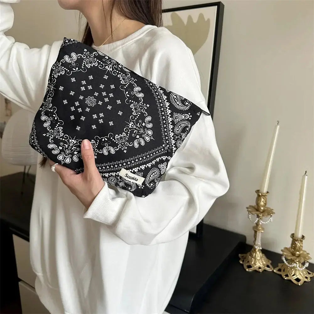 Women Makeup Pouch Plaid Bow Print Makeup Storage Bag Kawaii Makeup Bag Large Cosmetic Organizer Bag Clutch Handbag Beauty Case Ultimate Bag Store