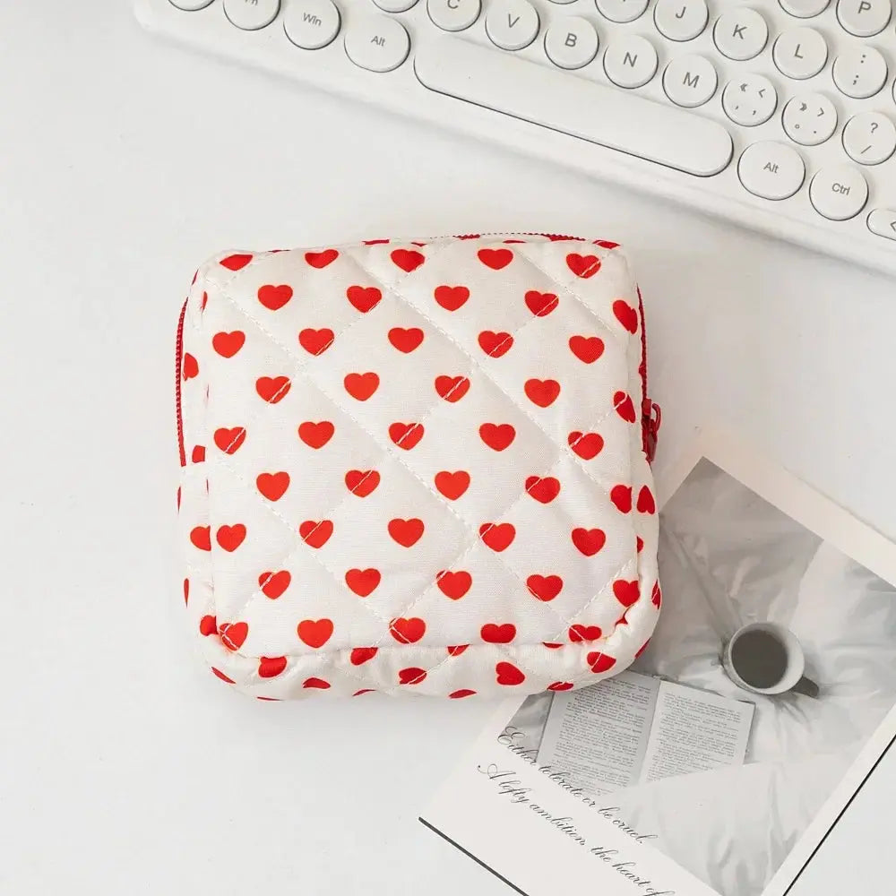 Women Sanitary Napkin Storage Bag Portable Cotton Pad Pouch Cosmetic Bags Girls Travel Makeup Bag Tampon Holder Organizer Ultimate Bag Store