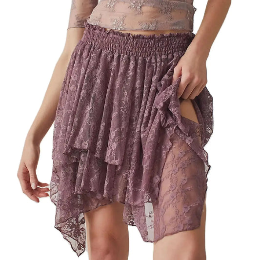 Women Y2k Lace Mini Skirts Summer Lace Slip Skirt_Vivareflex_Online