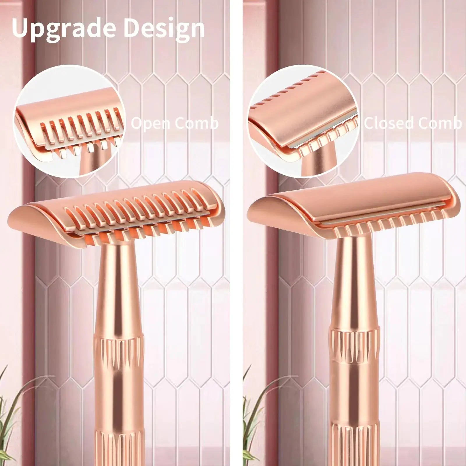 Women & Men Rose Gold Safety Razor Double Edge_Vivareflex_Online