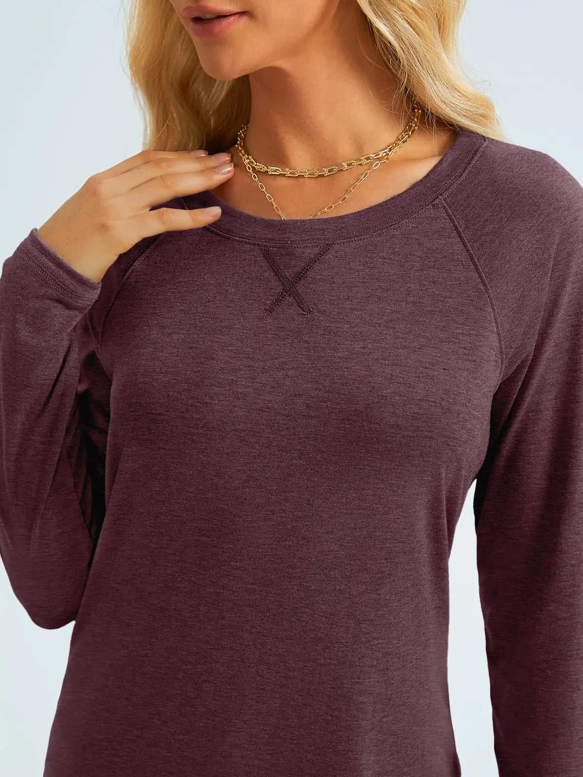 Womens Long Sleeve Shirts Casual Loose Top_Vivareflex_Online